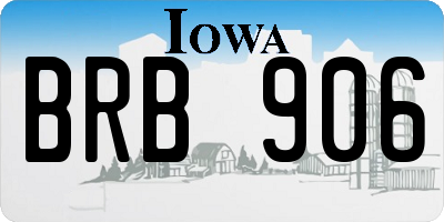IA license plate BRB906