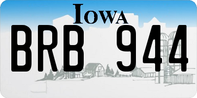 IA license plate BRB944