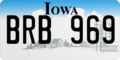 IA license plate BRB969