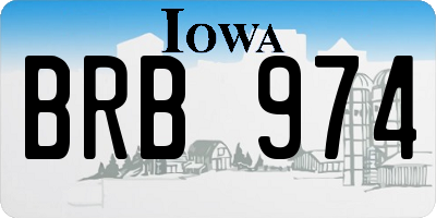 IA license plate BRB974