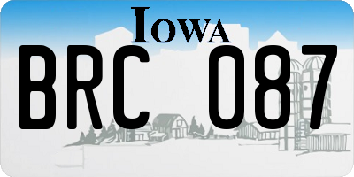 IA license plate BRC087