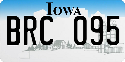 IA license plate BRC095