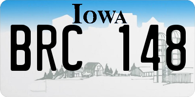 IA license plate BRC148