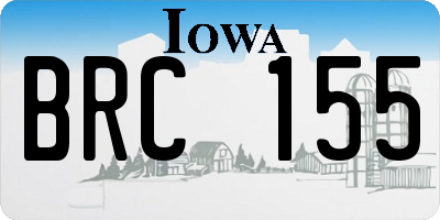 IA license plate BRC155