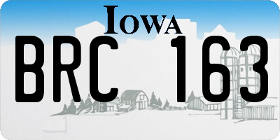 IA license plate BRC163