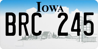 IA license plate BRC245