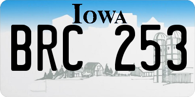 IA license plate BRC253
