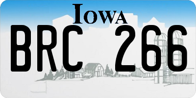 IA license plate BRC266
