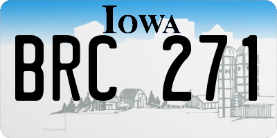IA license plate BRC271