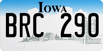 IA license plate BRC290