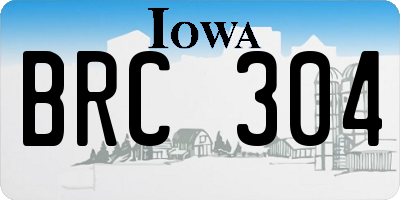 IA license plate BRC304