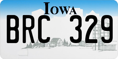 IA license plate BRC329