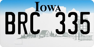 IA license plate BRC335