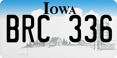 IA license plate BRC336