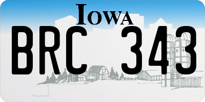 IA license plate BRC343