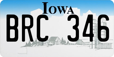 IA license plate BRC346