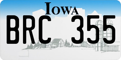 IA license plate BRC355