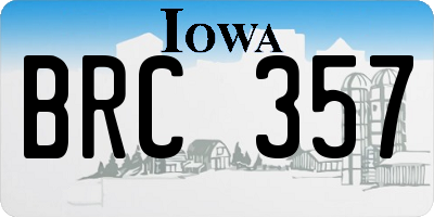 IA license plate BRC357