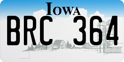 IA license plate BRC364