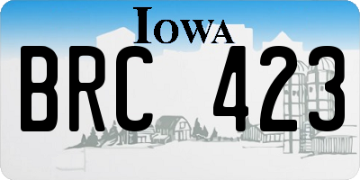 IA license plate BRC423