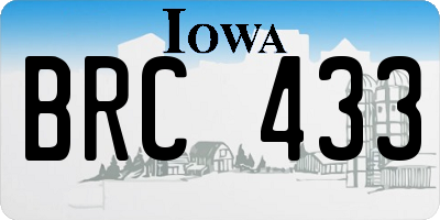 IA license plate BRC433