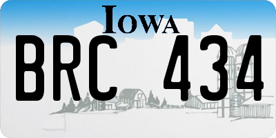 IA license plate BRC434