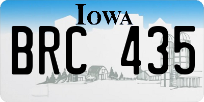 IA license plate BRC435