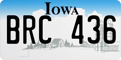 IA license plate BRC436