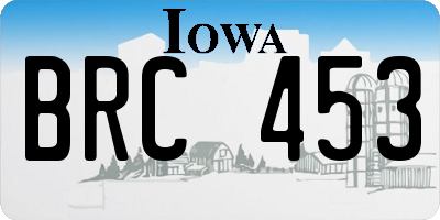 IA license plate BRC453