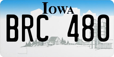 IA license plate BRC480