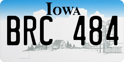 IA license plate BRC484