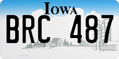 IA license plate BRC487