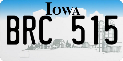 IA license plate BRC515