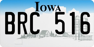 IA license plate BRC516