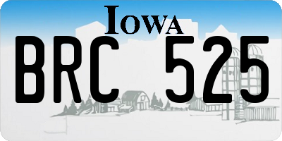 IA license plate BRC525