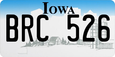 IA license plate BRC526