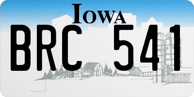 IA license plate BRC541