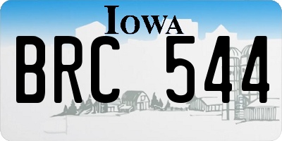 IA license plate BRC544