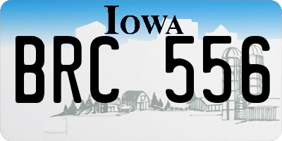 IA license plate BRC556