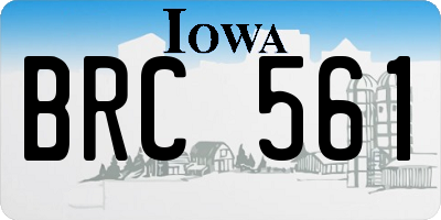 IA license plate BRC561