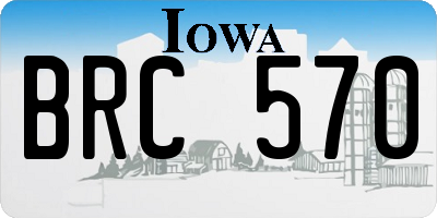IA license plate BRC570