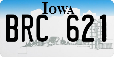 IA license plate BRC621
