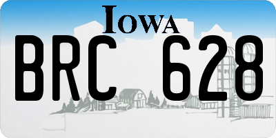 IA license plate BRC628