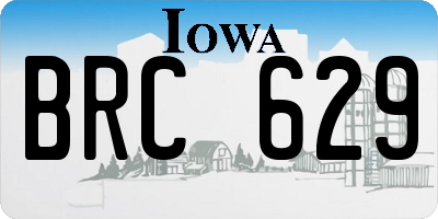 IA license plate BRC629