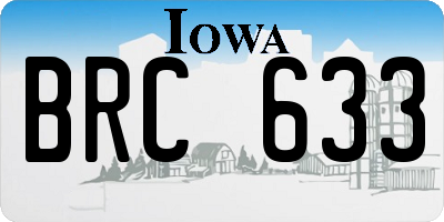IA license plate BRC633