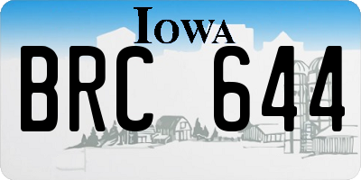 IA license plate BRC644