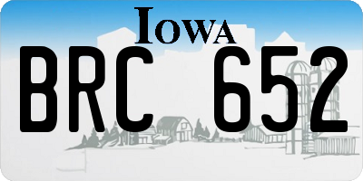IA license plate BRC652