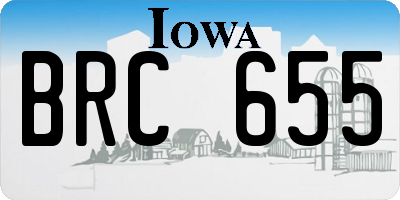 IA license plate BRC655
