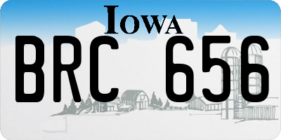 IA license plate BRC656