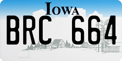 IA license plate BRC664